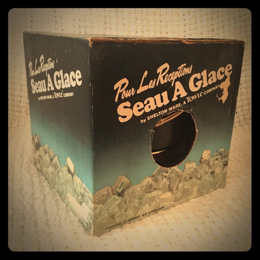 Vintage Ice Bucket with tongs